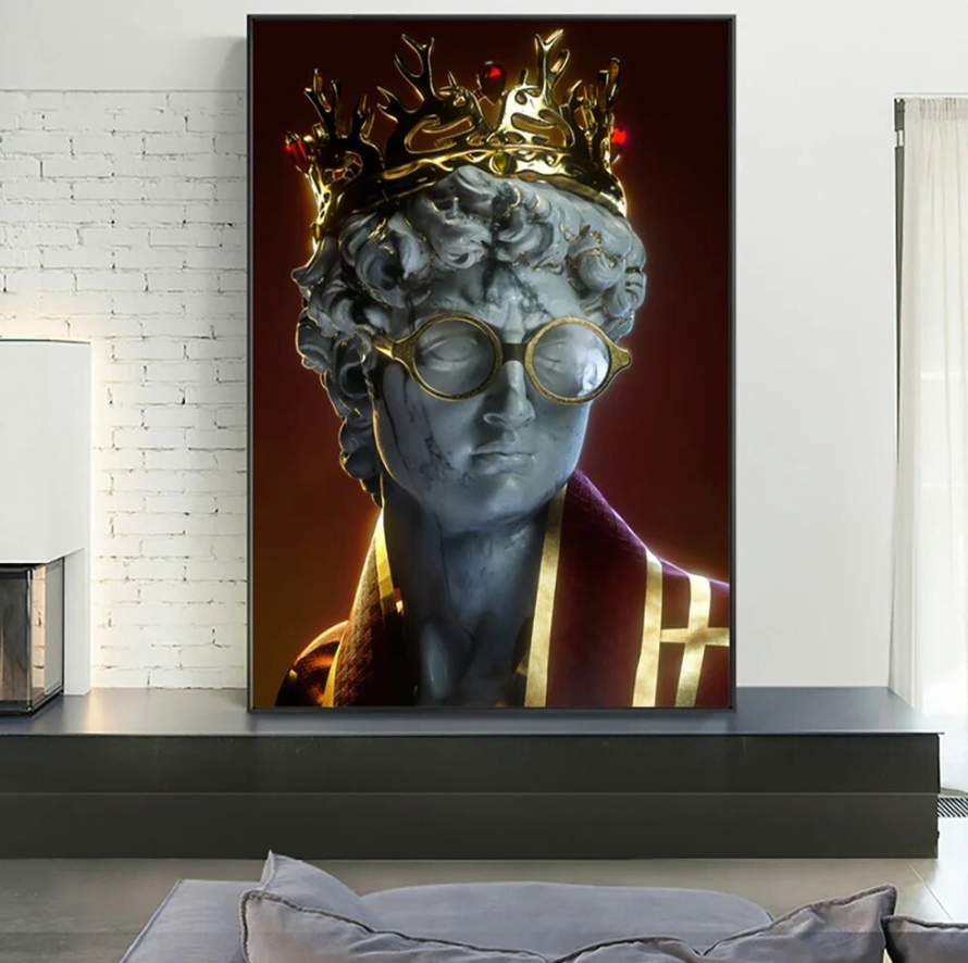 David Standbeeld Met Kroon Poster Print Goude